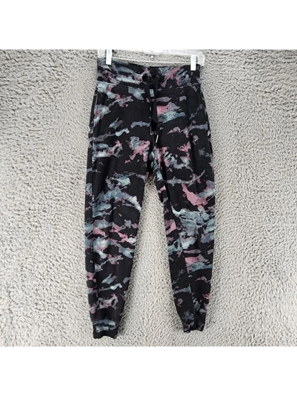 Athleta Pants Womens XS Black Multicolor Stretch Mid Rise Jogger